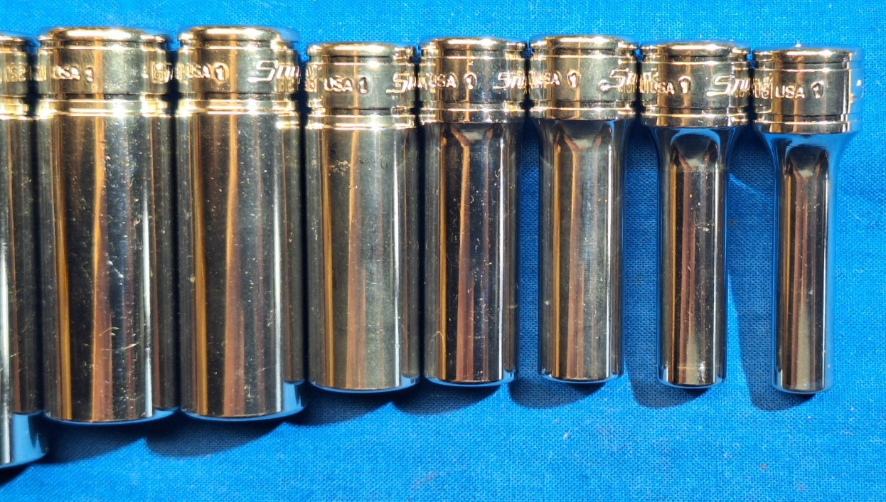Snap On 11 pc 3/8″ Drive 6-Point SAE DEEP Socket Set 7/8″ – 1/4″ 211SFSY NEW !!