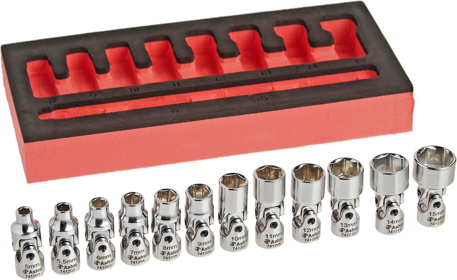 1/4″ Drive Universal Metric Flexible Socket Tool Set