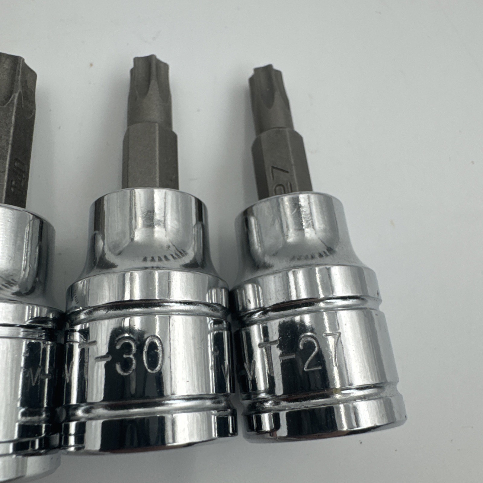 Powewrbuilt SAE Metric 16pc Lot Bit Torx Sockets see photos for sizes