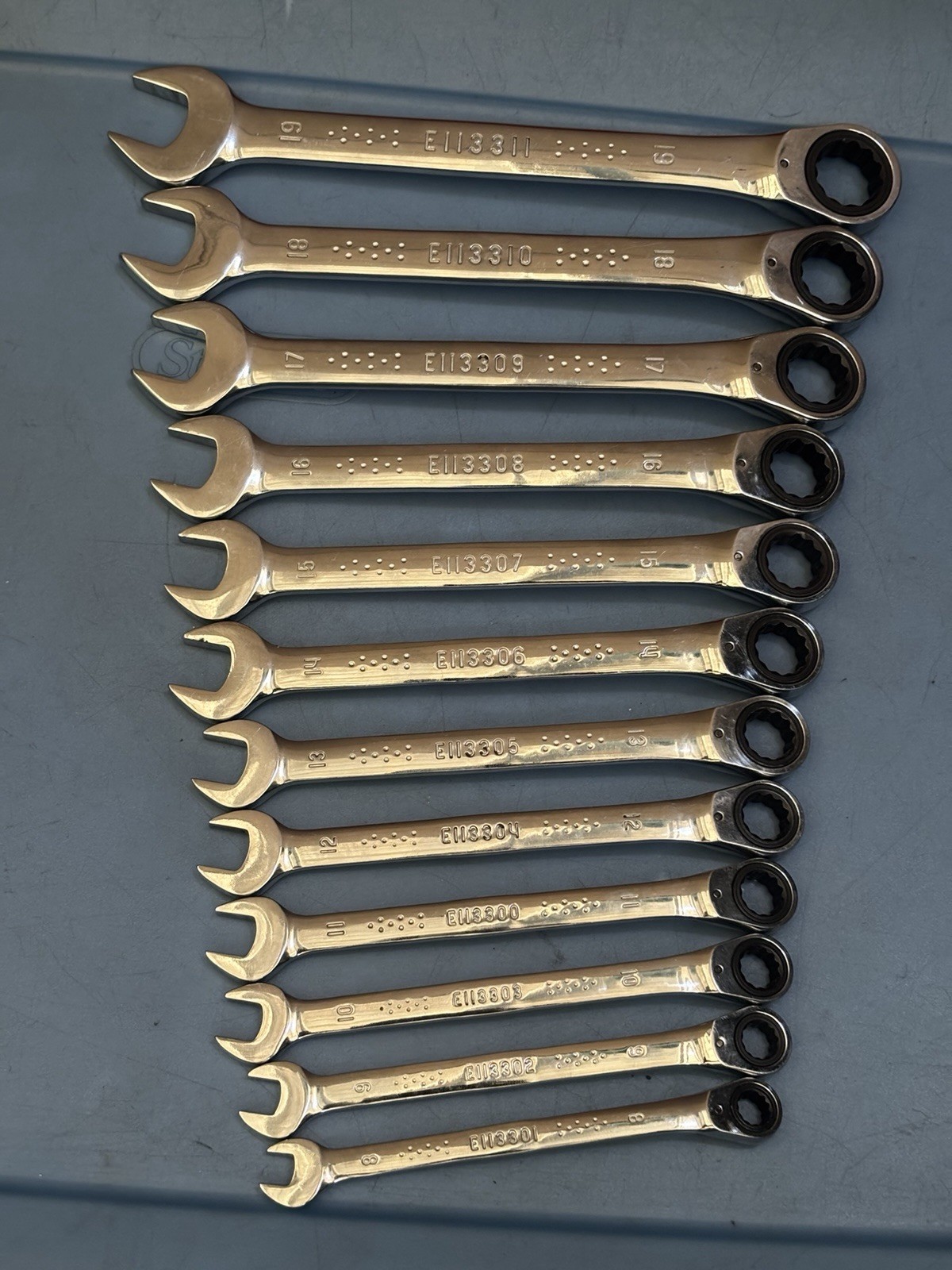 EXPERT 12pc Metric Fast Ratchet Spanner Wrench Set 8-19mm E111101 Mac Tools