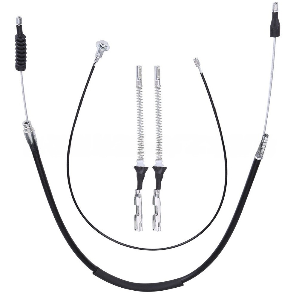 For Opel For Corsa C Handbrake Cable Plastic+Metal Construction 4pcs Set