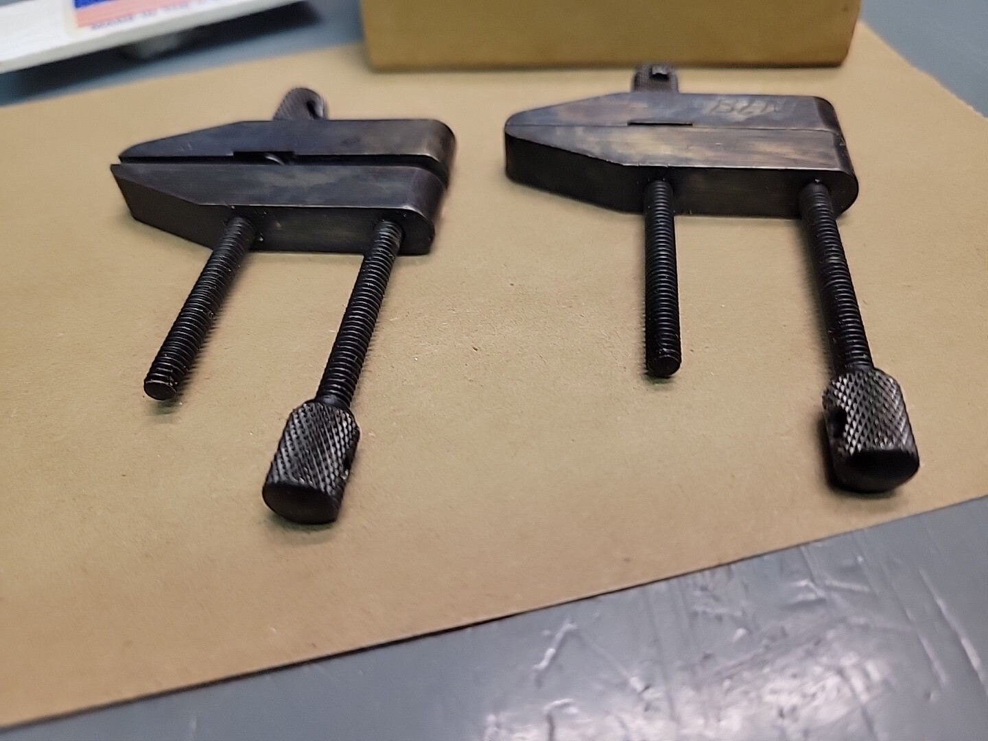 L. S. Starrett Machinist Parallel Clamp Set No. 161-A 2 Clamps NOS Owner Marks