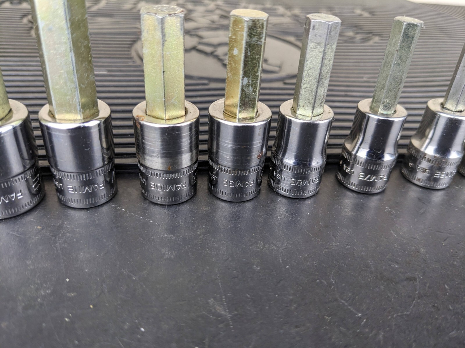 #be215 Snap-On 11pc Metric Hex Allen Socket Set 3/8″ Drive 4mm to 14mm 211EFAMY