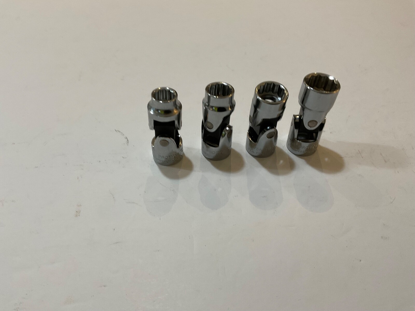 New Proto 4 piece 3/8” drive flex head socket set SAE 3/8” to 9/16” USA made