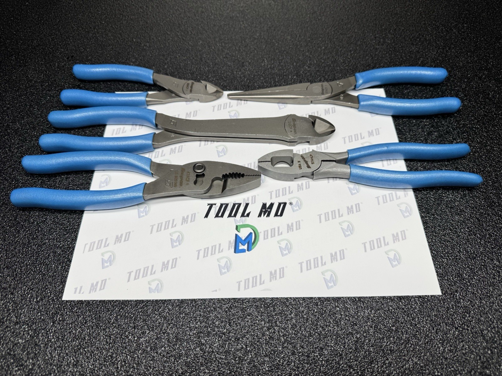 Snap-on Tools USA NOS RARE 5pc PEARL BLUE Plier & Heavy-Duty Cutter Set 312CF