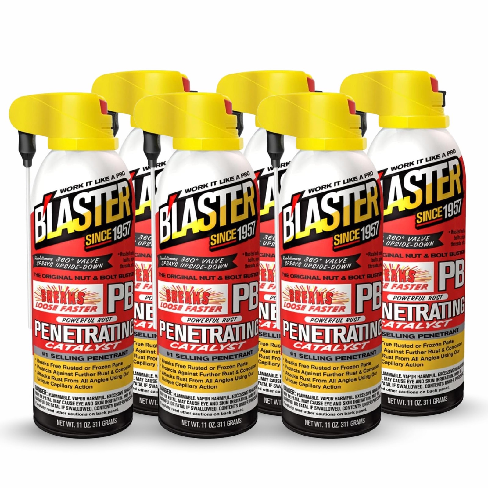 PB Blaster Penetrating Oil Spray, 11 oz Aerosol Cans (6-Pack) – Case of 6