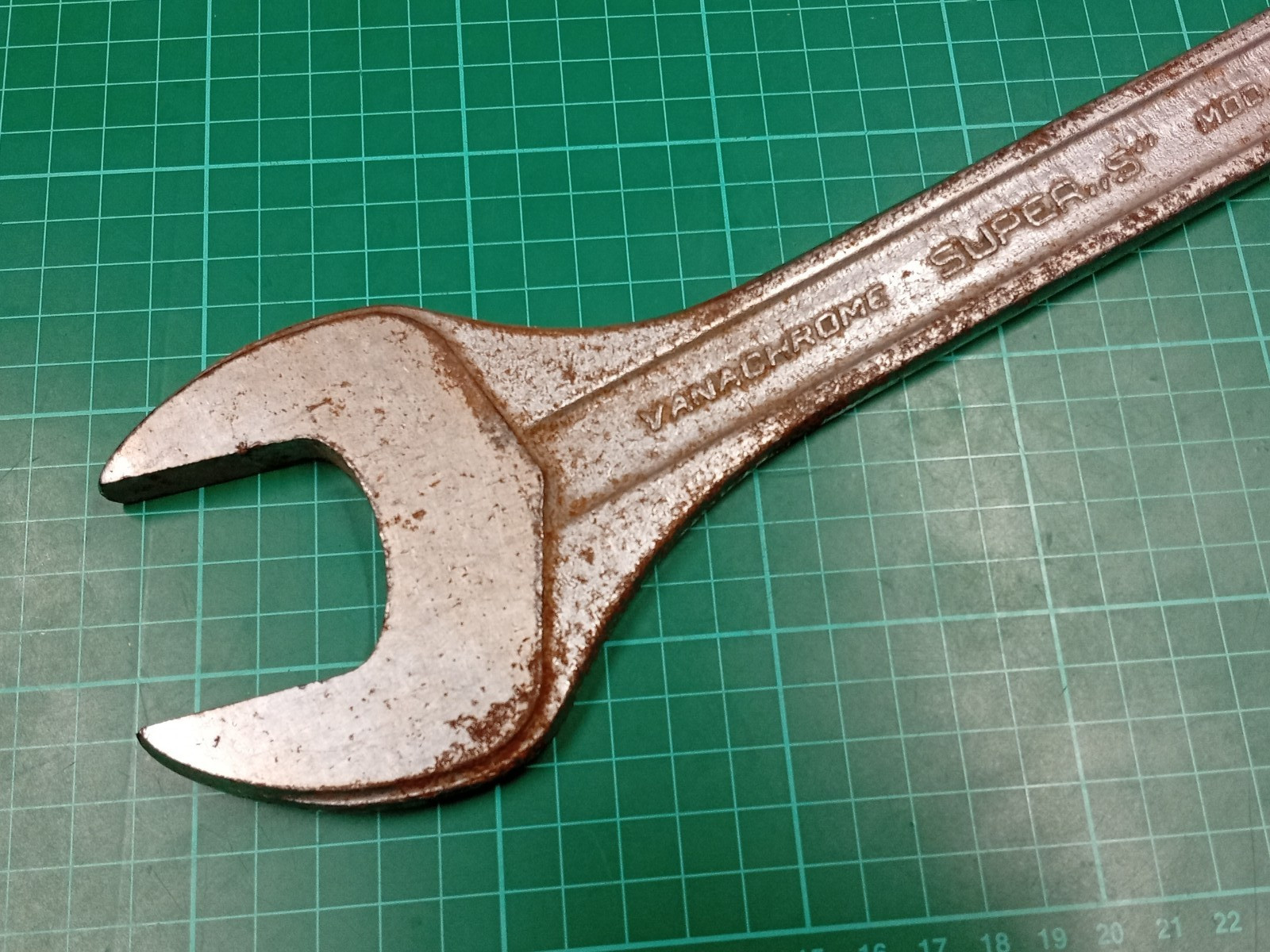 Vintage Facom No44, 38mm x 42mm Vanachrome, Open Ended Spanner, Made In France