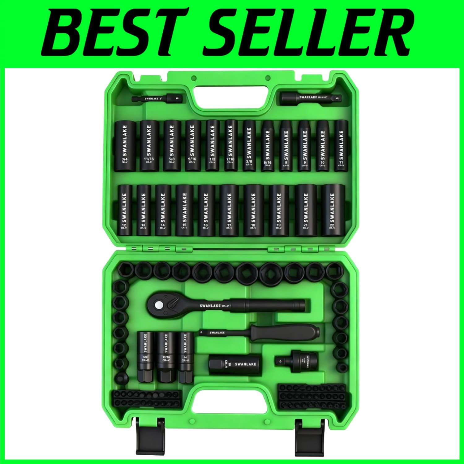 Professional 105-Piece Socket Wrench Set – Mechanic Tool