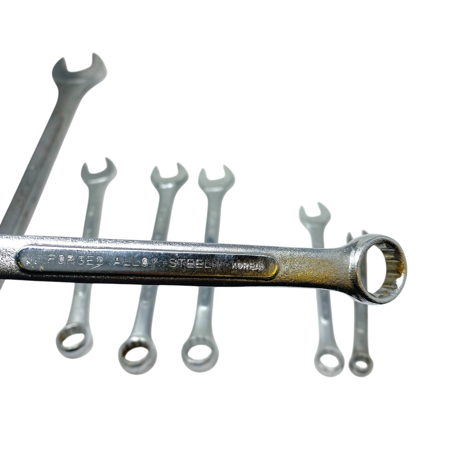 KAL And Mixed Brand Combination Wrench Lot Forged Alloy Steel Mixed SAE 7 Pcs