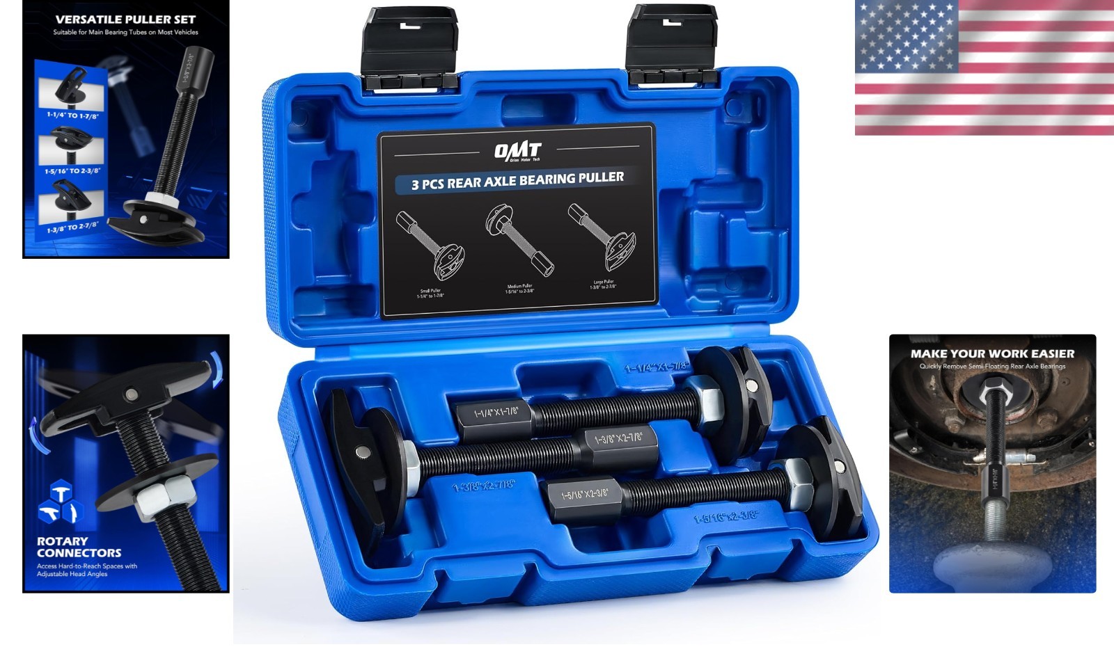 Scratch-Free 3PC Bearing Puller Set – Durable Tool for Efficient Bearing Removal