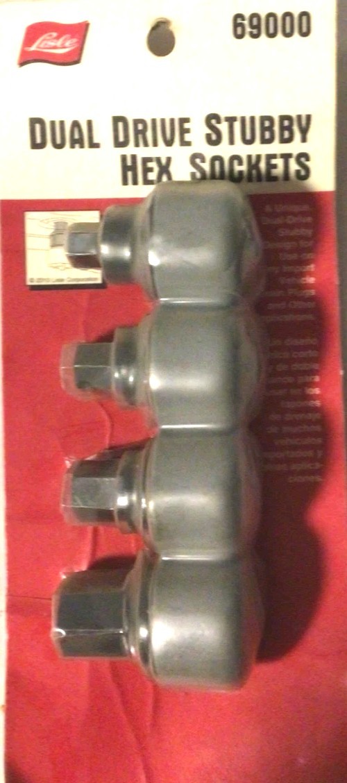 Lisle 69000 Dual Drive Stubby Hex Sockets 10mm, 12mm, 14mm, 17mm New