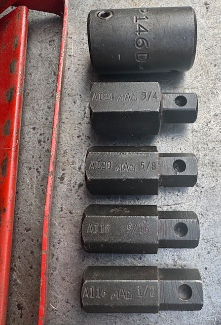 MAC Tools Hex Impact 1/2” Drive Sockets With Tray AI16 AI18 AI20 AI24 VP146D VT8