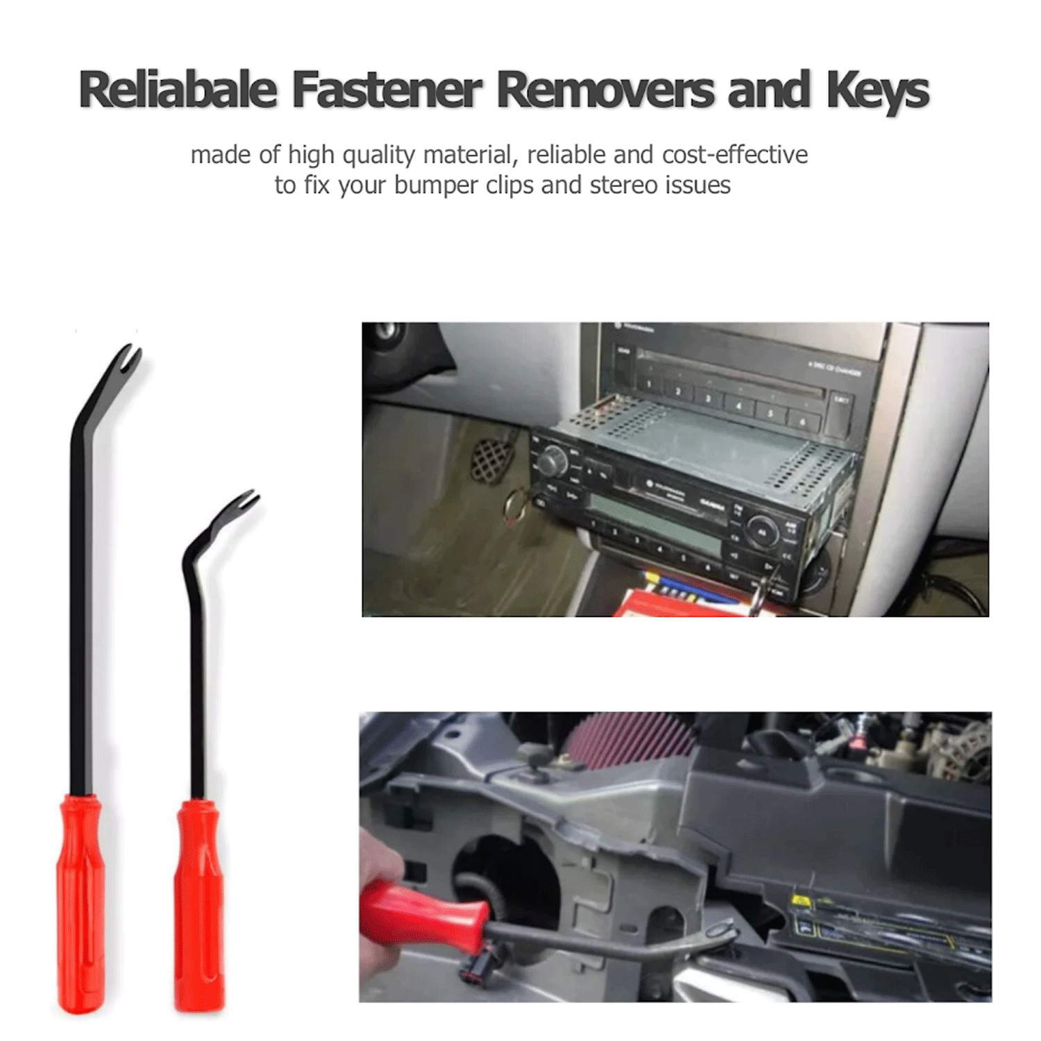 13 Auto Trim Removal Tool Kit Car Panel Door Dashboard Fastener Remover Pry Set