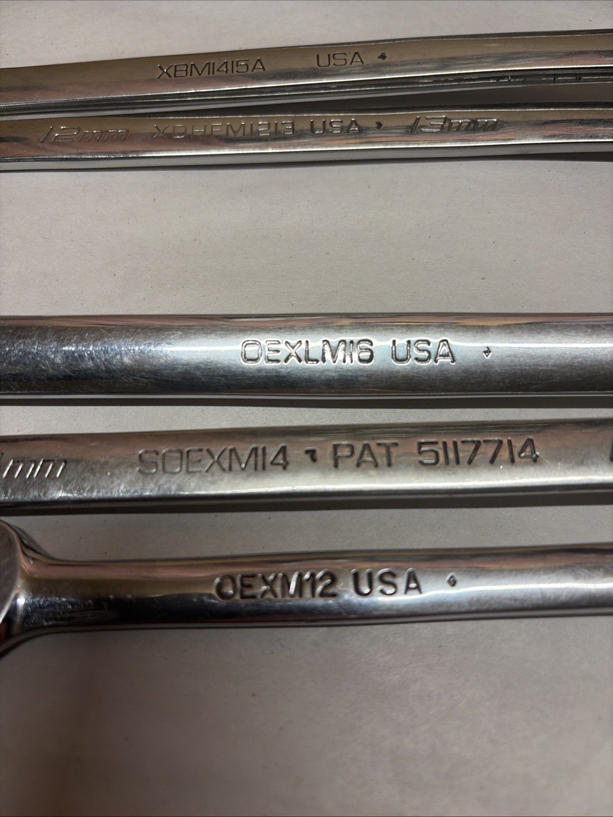 Snap-on Metric Wrench Lot 7 Pc XBM OEXLM