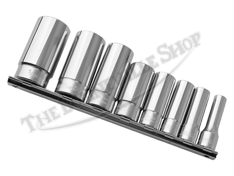 TRIUMPH BSA WHITWORTH DEEP 12 PT 8 PC 3/8″ DRIVE SOCKET SET KOKEN PN# TBS-0532