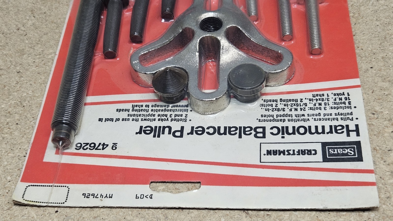 Craftsman No. 9 47626 Harmonic Balancer – steering wheel puller – U.S.A. made