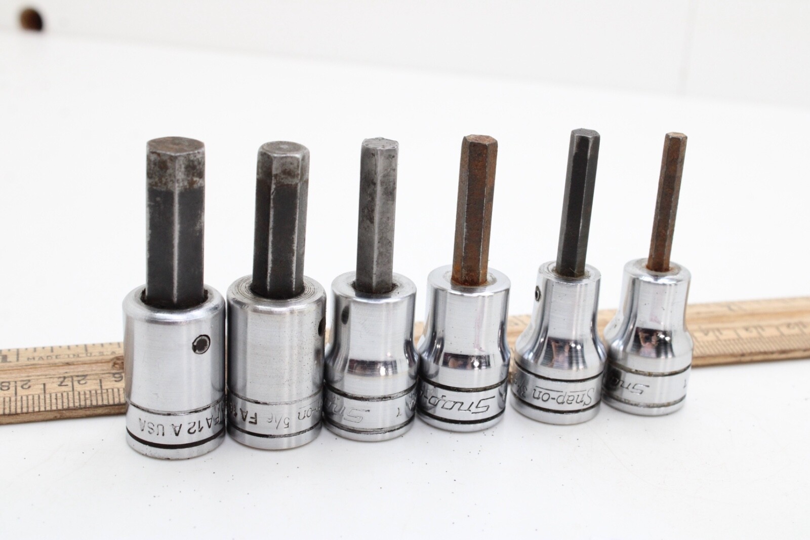 Snap-On FA 4.5A-FA12A 9/64″-3/8″ 6 Piece 3/8” Drive Hex/Allen Socket Driver Set