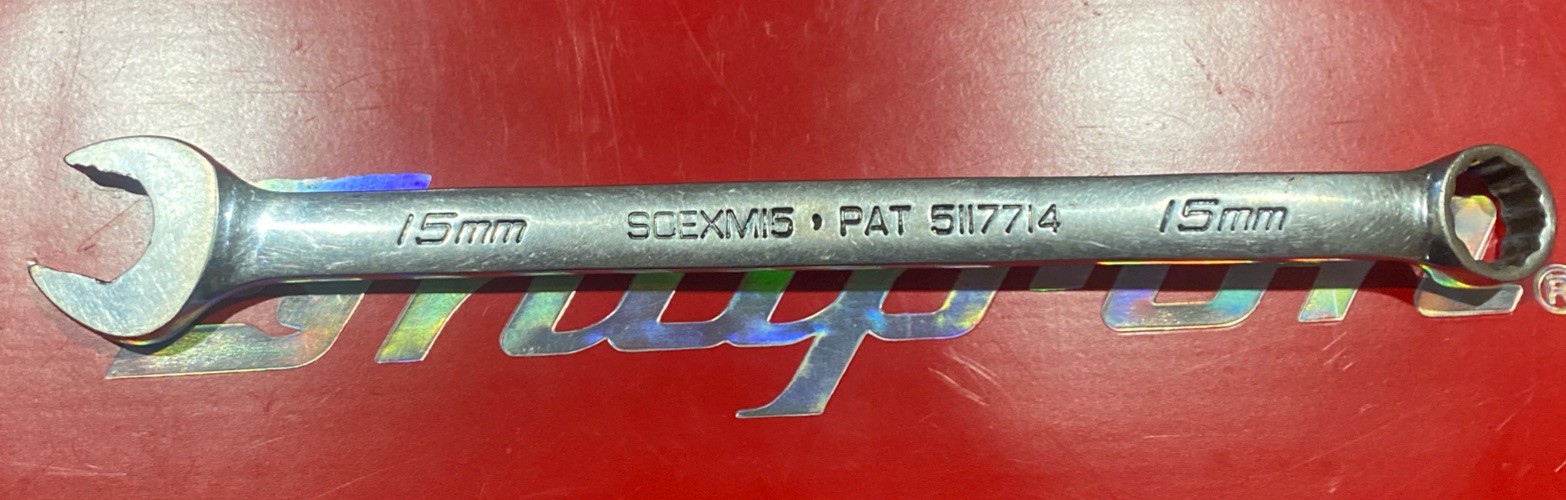 SNAP ON SOEXM15 15MM METRIC FLANK DRIVE PLUS OPEN END 12 PT BOX END 15 MM SOEXM