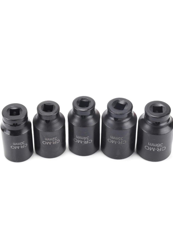 Hub Nut 5PCS 30mm 32mm 34mm 35mm 36mm Deep Impact Socket Set 1/2″ Drive