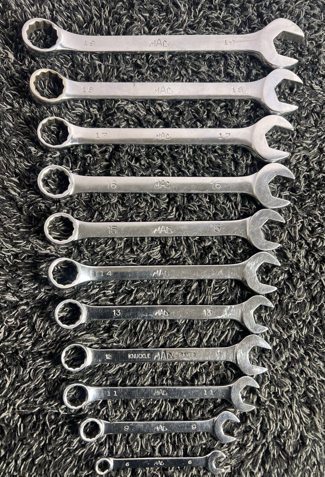 MAC Tools 11pc 6mm + 9mm + 11mm – 19mm Metric 12pt Combo Wrench Set