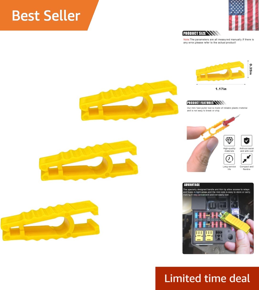 Fuse Puller Tool, Extraction Tool, Plastic Fuses Remover, Maintenance Accesso…