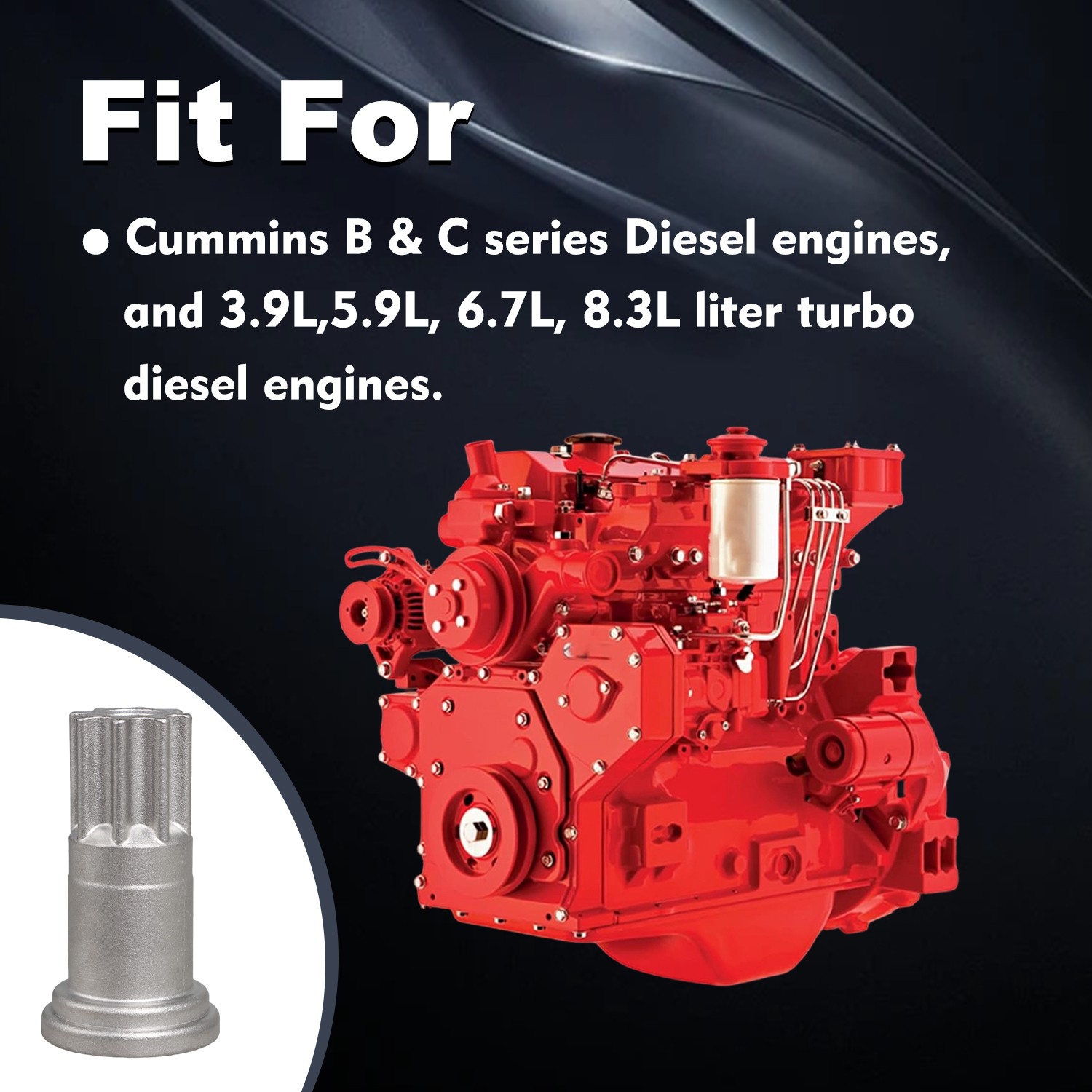 New 1x Engine Barring Tool Fits for Cummins Replaces 5299073 3824591A