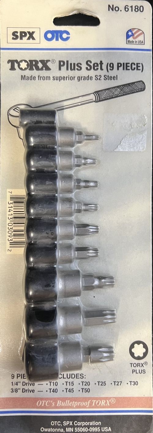 6180 OTC TORX PLUS SET 9 PIECE SET