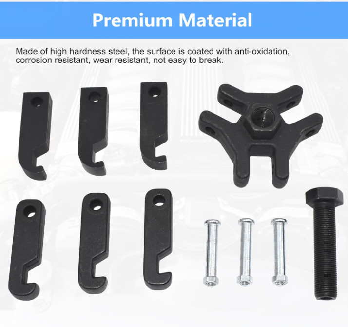 Harmonic Balancer Puller Crank Pulley Removal Kit Engine Motor Rod Auto LS GM