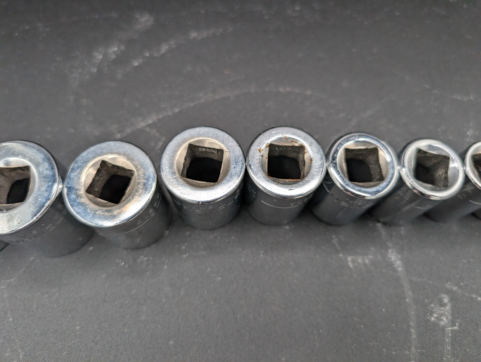 Craftsman Vintage 12pc Socket Set 1/2″ Dr 12 Pt Shallow 7/16″ to 1 1/8” G, V USA