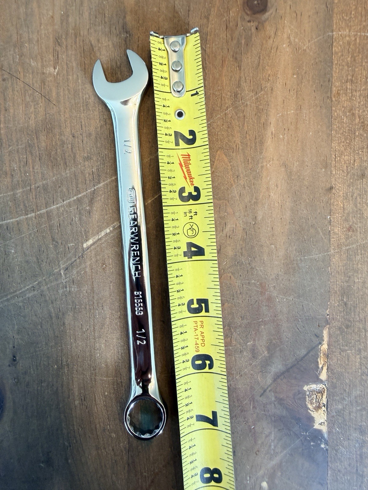 GEARWRENCH Combination Wrench Polished Chrome Open End & 12pt Box End- SAE Sizes
