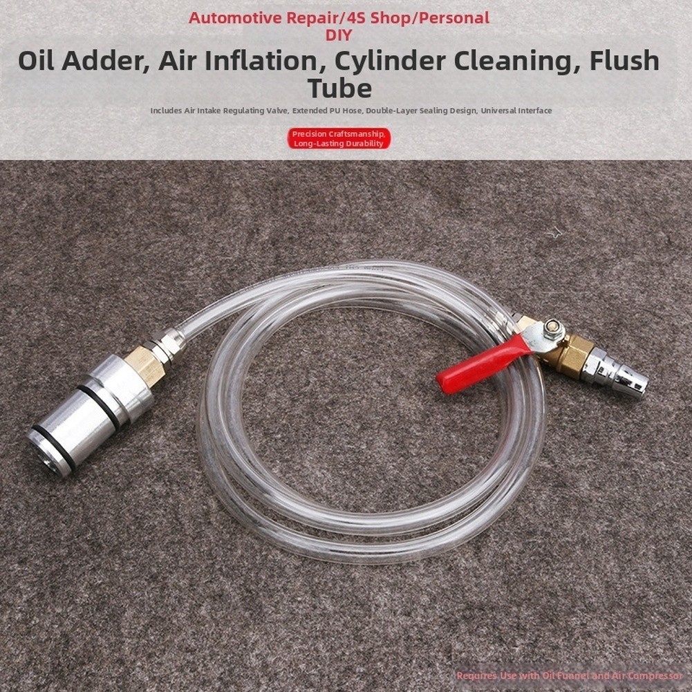Extended PU Hose Oil Filler Funnel with Double Seal and Standard Connectors