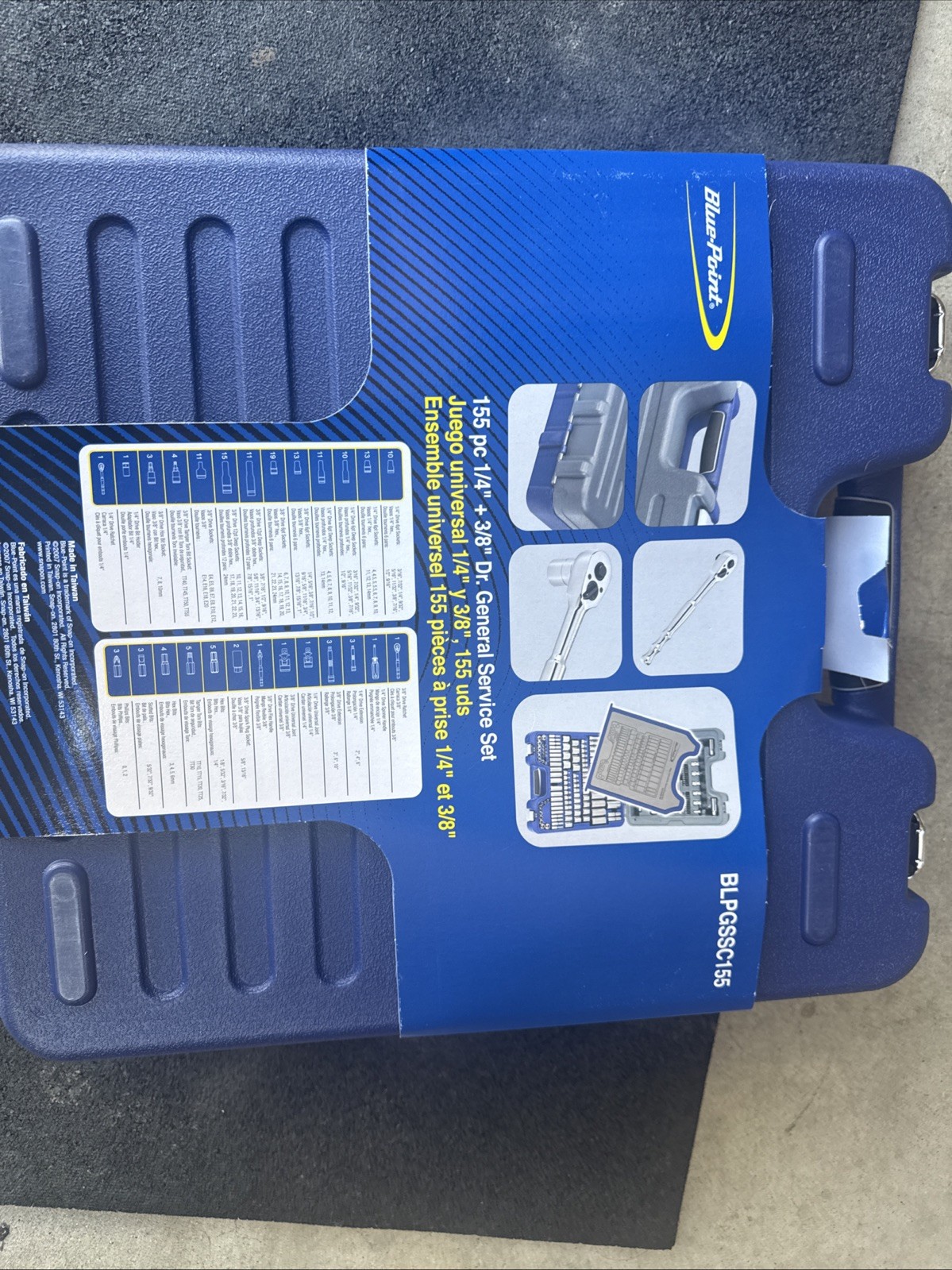 For Blue Point BLPGSSC155 155 pc Combination Drive SAE / Metric General Service