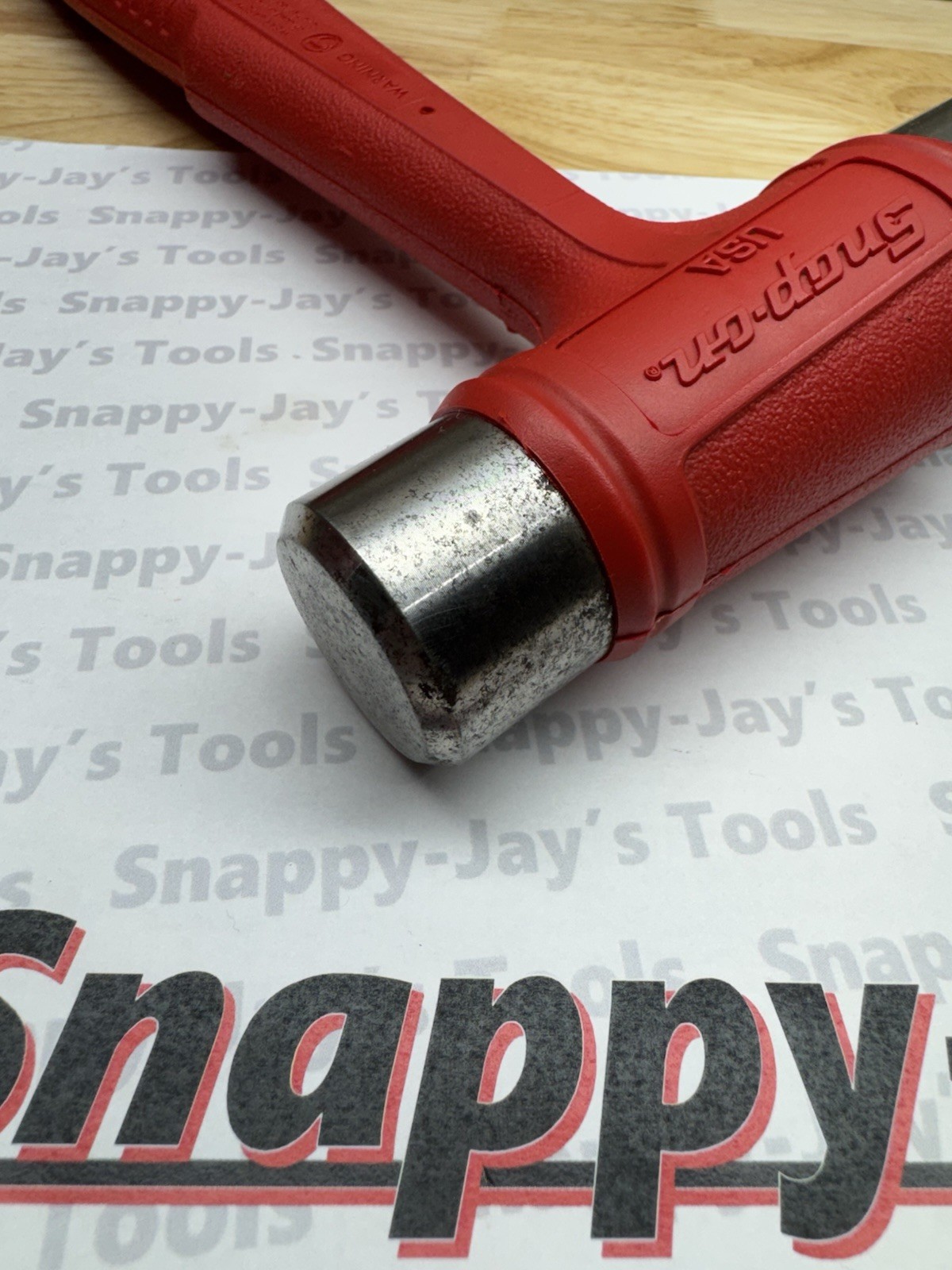Snap-on Tools USA NEW RED 32oz / 907g Dual-Face Drilling Dead Blow Hammer HSSD32