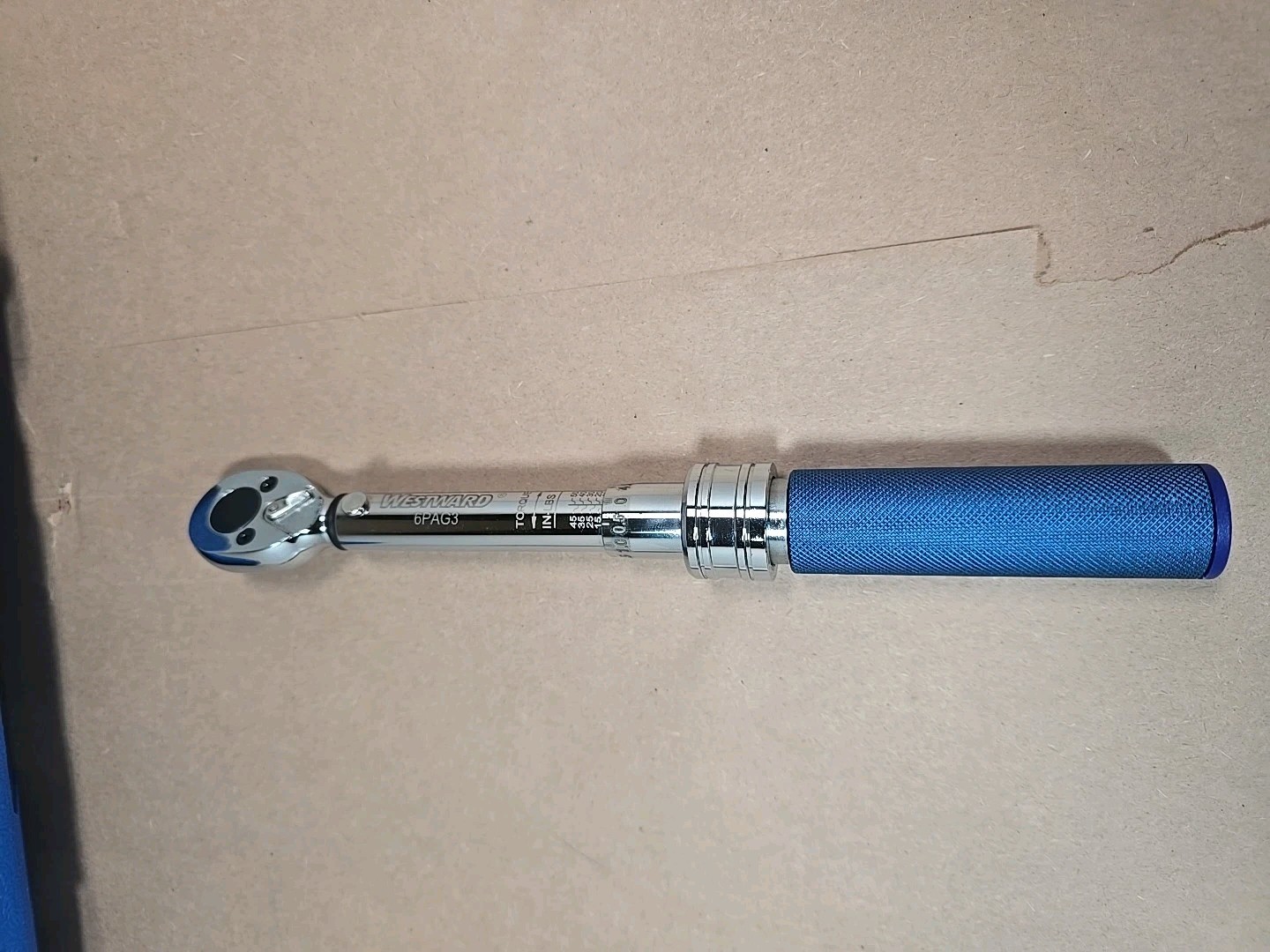 Westward 6PAG3 Torque Wrench 10-50 Ft Lbs With Blue Case