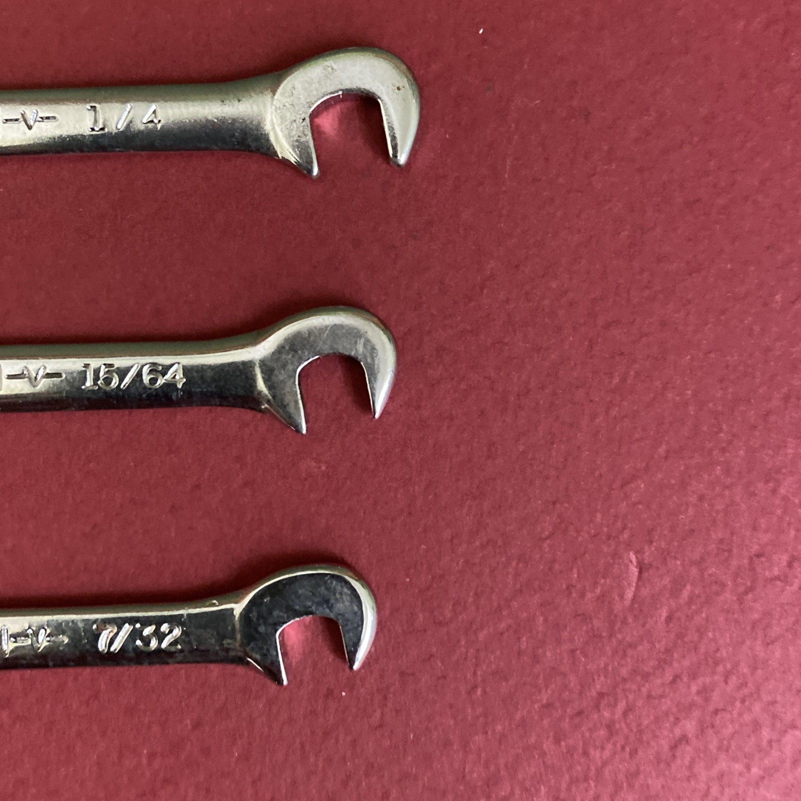 Craftsman USA 8-Pc Open End -V- Ignition Wrench Set 4306 Super-tuff 90° Offset
