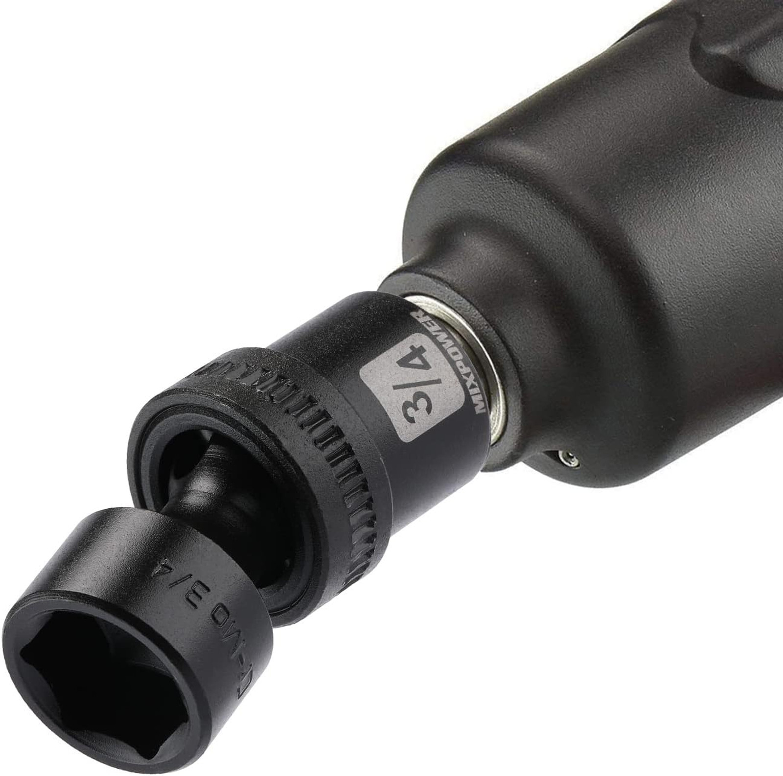 Impact Socket Set 1/2 Inch Drive Shallow Universal Joint Wobble Chrome