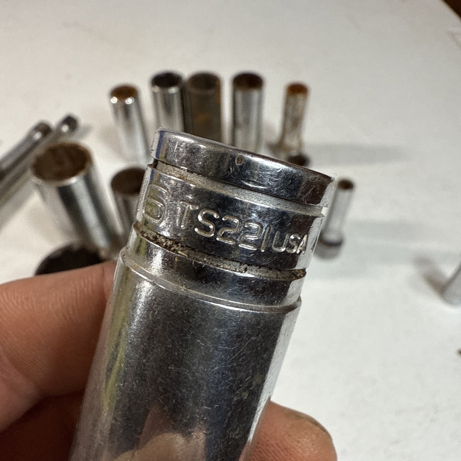 SNAP-ON Socket & Extension (Lot Of 17) 3/8″ Drive Deep SAE Sockets 6 & 12 Pt