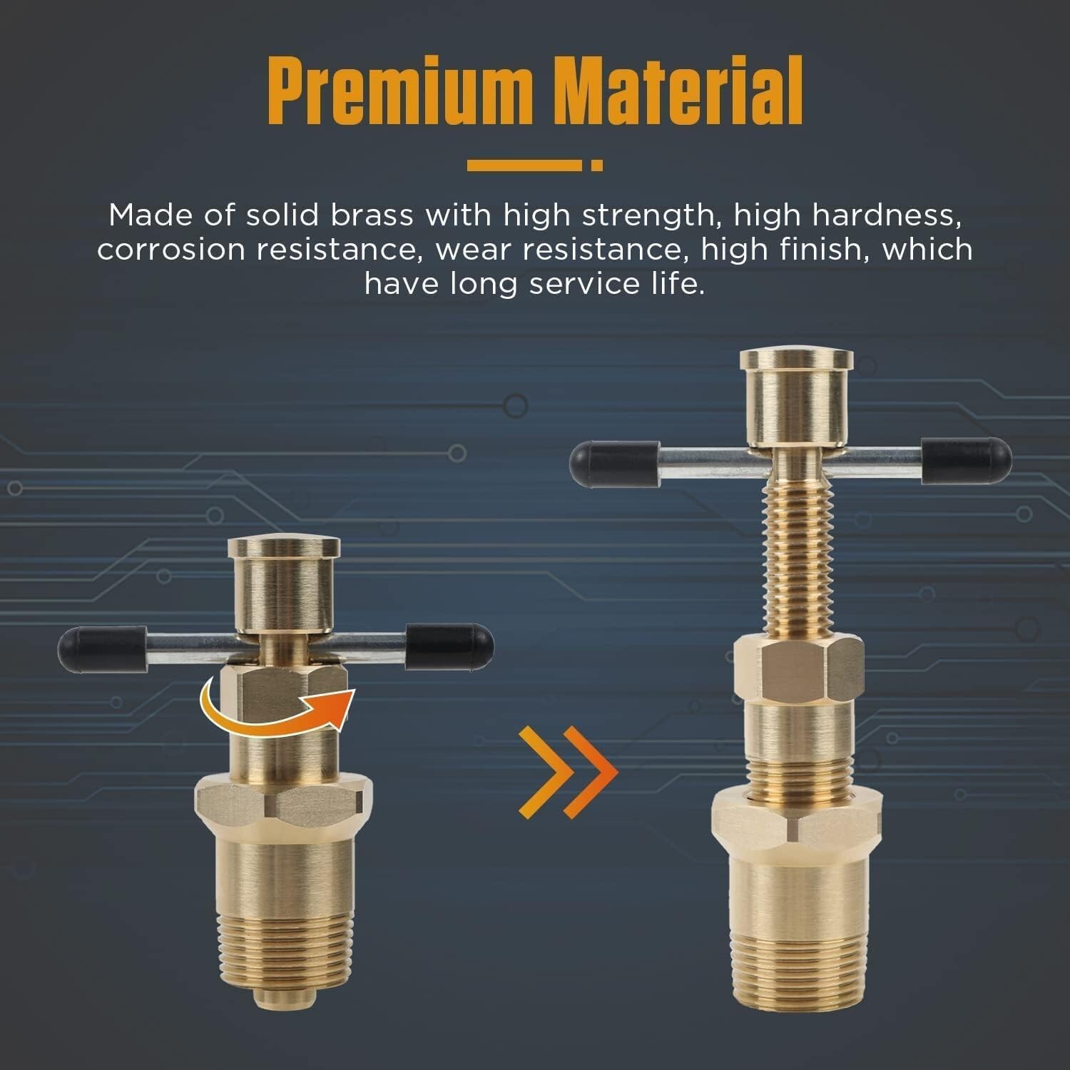 Brass Pipe Olive Fitting Thread Remover 1/2» & 3/4» Ferrule Sleeve Puller Tool