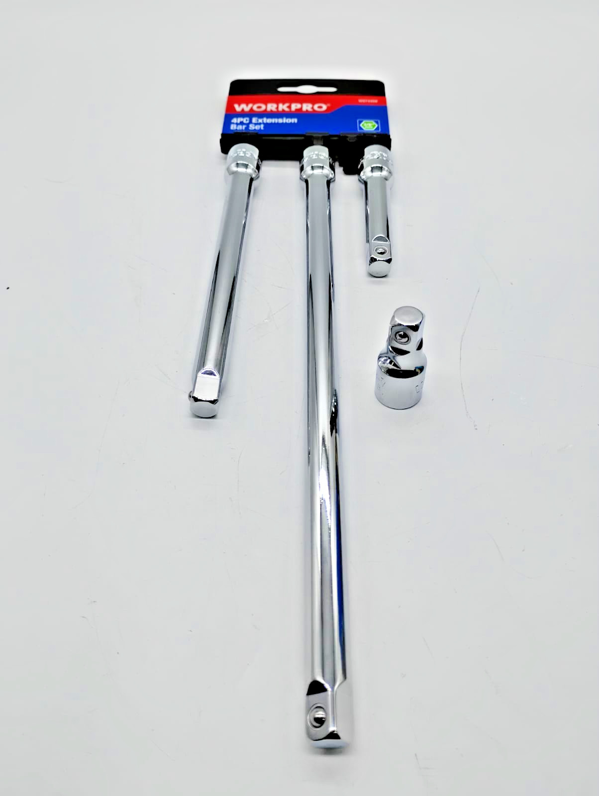 WORKPRO W074459 3/8″ Drive Extension Bar Set Heat-Treated Steel