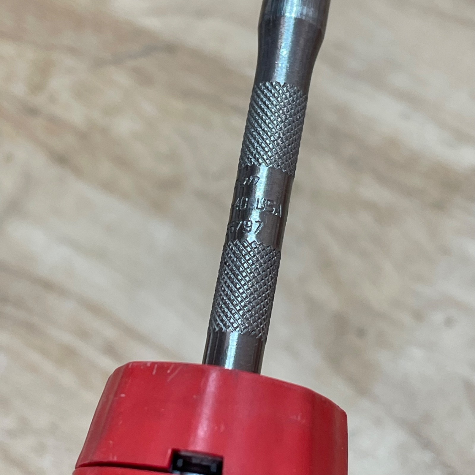 Snap On Tool SGDMRC4 Soft Grip Ratcheting Screwdriver Red & Black USA