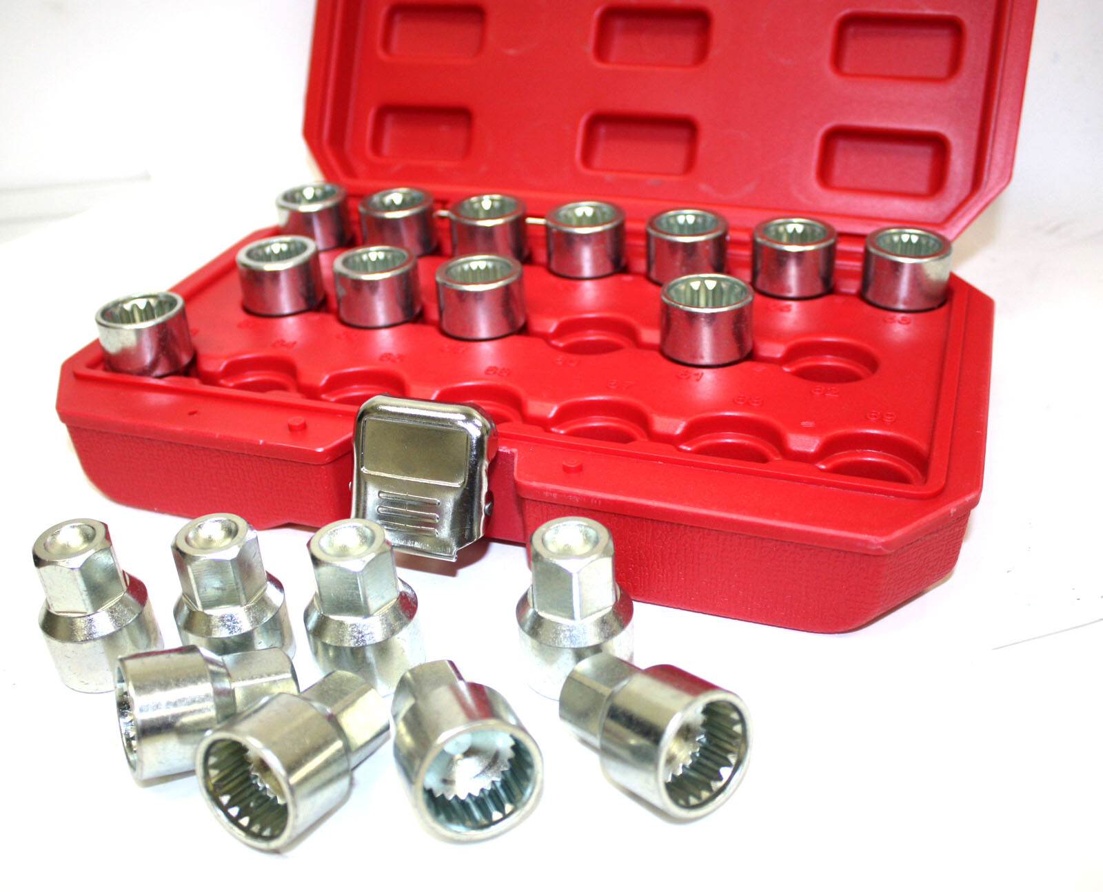 20pc Master Locking Wheel Nut Key Socket Set OEM Spline For Porsche Cayenne VW