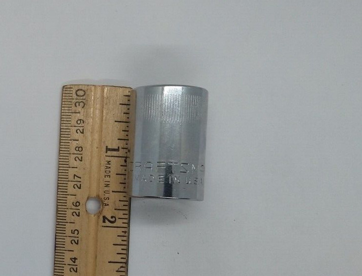 Craftsman 1/2″ Drive 19MM 12 Pt Shallow Socket Metric Top Knurl VV 44238 USA NOS
