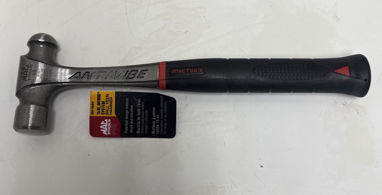 Mac Tools Heavy Hitter AntiVibe System Ball Peen Hammer Model BH16AV Brand New
