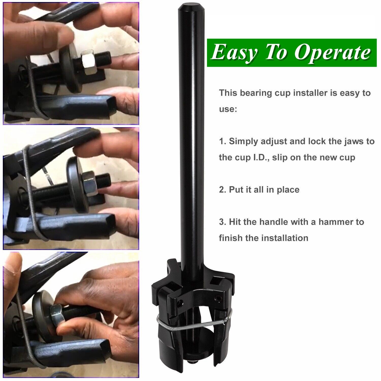 7180 Wheel Bearing Cup Remover Installer Tool For 3 5/8″ to 6 1/2″ OD Bearing