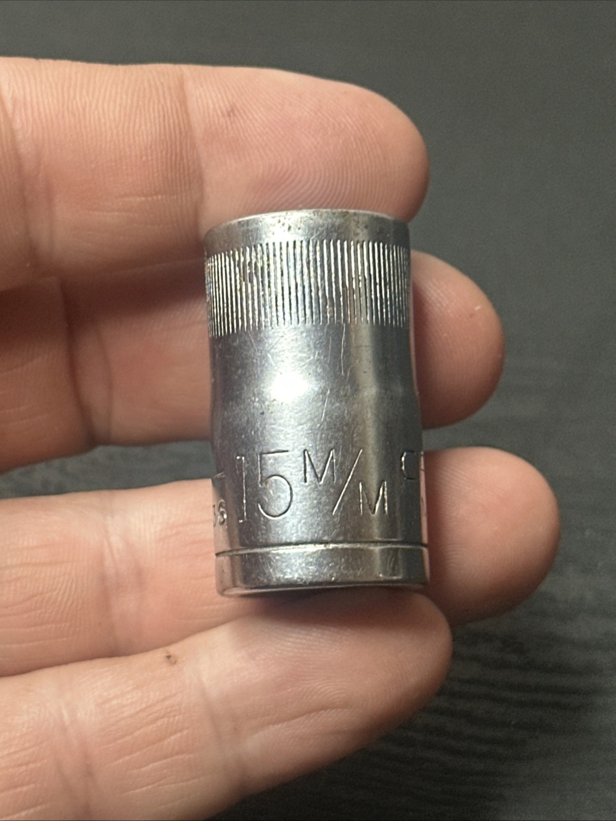 Craftsman Vintage 1/2″ Dr 15M/M 12 Point Shallow Socket 44236 V USA