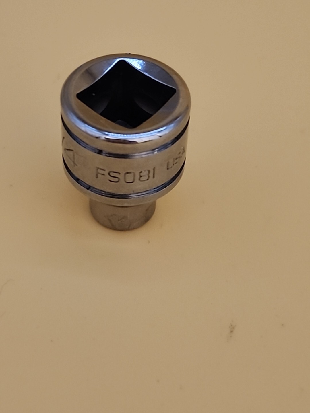 Snap-on Tools 3/8″ Drive 1/4″ 6PT Shallow Chrome Socket FS081 USA