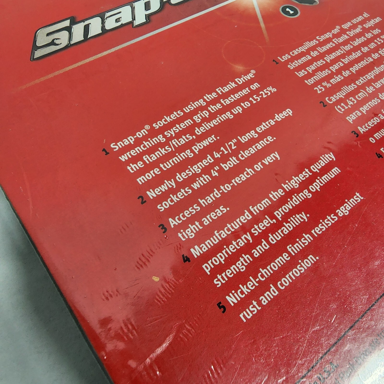 Snap-on Tools USA NEW 9pc 1/4″ Drive 6pt Metric EXTRA-DEEP Socket Set 109STMML