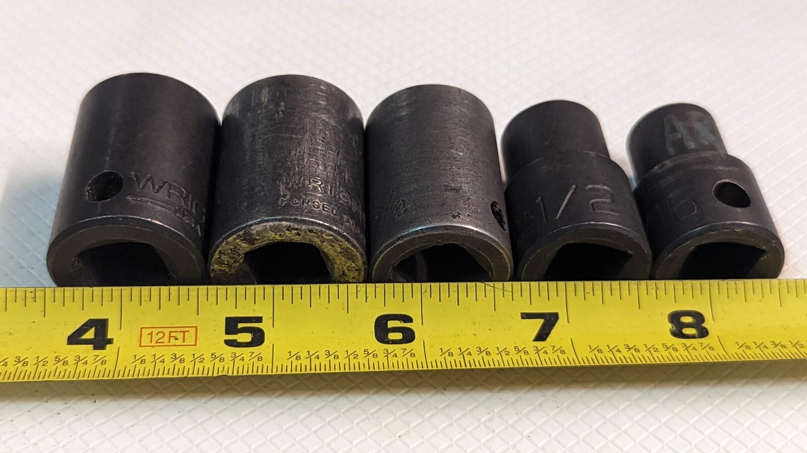 Lot of 14 Wright Impact Sockets Drive 1″ 15/16 7/8 13/16 11/16 Extension Adapter