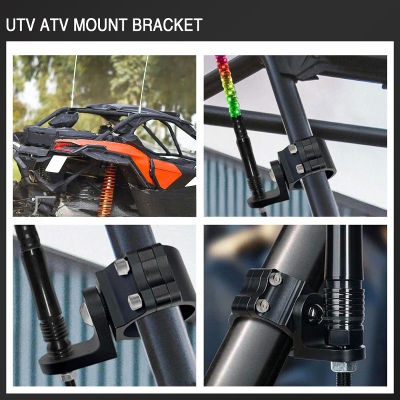 Round Bar Light Mount Bracket for UTV Vehicle Bar Setups Kit