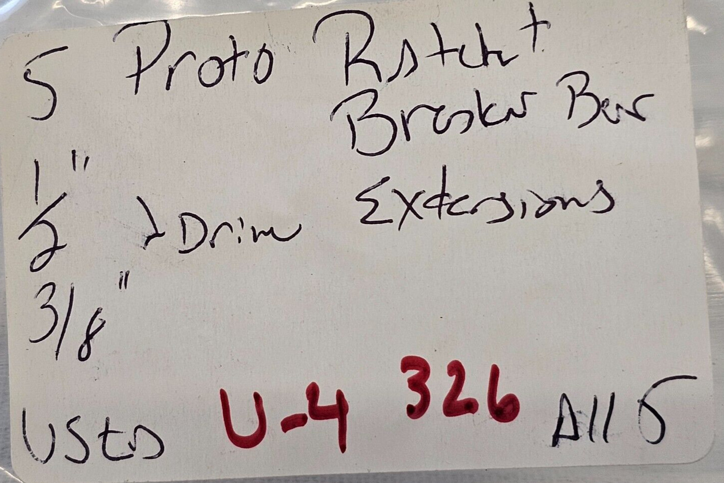 5 Proto Professional Breaker Bar Ratchet 10 8 Extension 1/2 3/8″ Drive 5467 5266